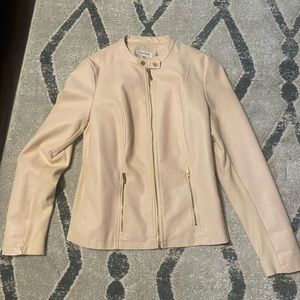 Pink Calvin Klein Leather Jacket